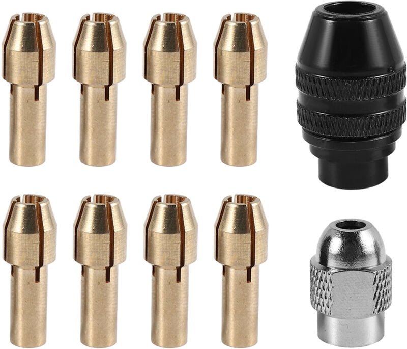 Bohrfutter-Spannzangensatz für 1/32 Zoll bis 1/8 Zoll Ersatz-Schnellspannbohrfutter 4486 mit Drehmutter