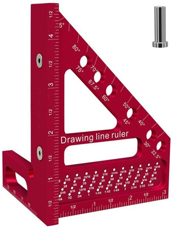 Holzbearbeitungs-Schreiner-Vierkantloch-Anreißlineal, Messen mit Winkelstift, Konstruktions-Präzisionswerkzeug
