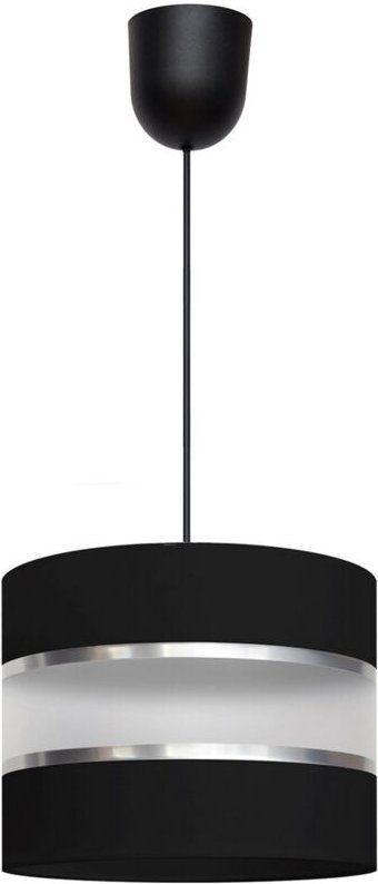 Helen Zylindrische Pendel-Deckenleuchte Schwarz, Silber 20cm - Helam