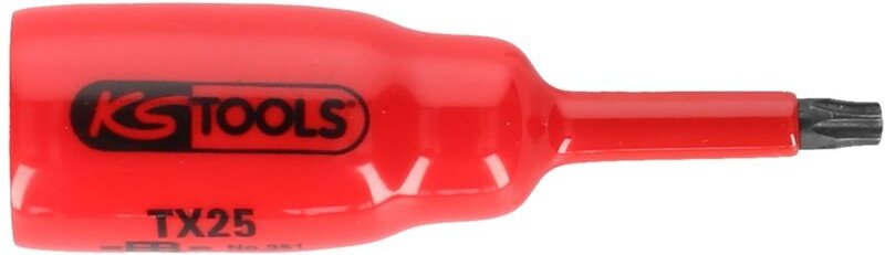 KS Tools 3/8" Bit-Stecknuss mit Schutzisolierung für Torx-Schrauben, T15, kurz - 117.2455
