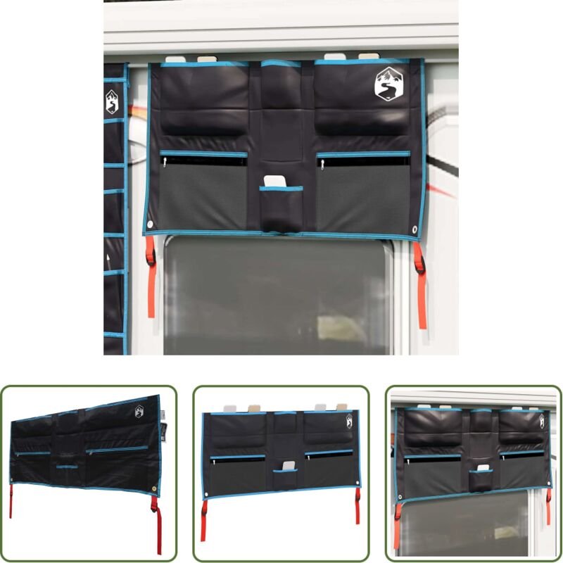 Camping - Aufbewahrungstasche Schwarz und Blau 98 x 47 cm Oxford