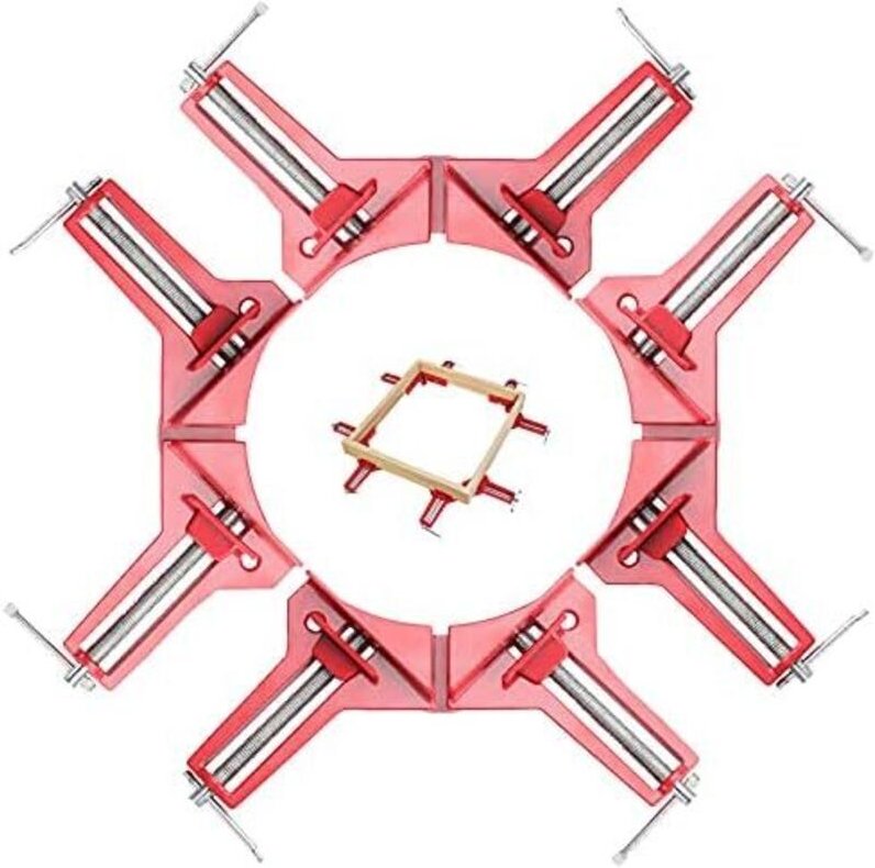 7,5 cm 4-teiliges Set 90-Grad-Winkelklemmen, verstellbares Winkelset für die Holzbearbeitung, Eckklemmen für die Holzbea...