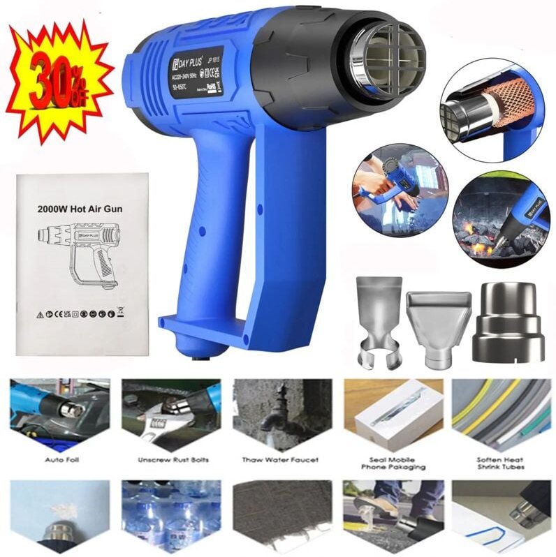 Einstellbare Temperatur Heißluftpistole Leichtgewicht Schnurgebundene Heißluftpistole zum Entfernen von Farbe