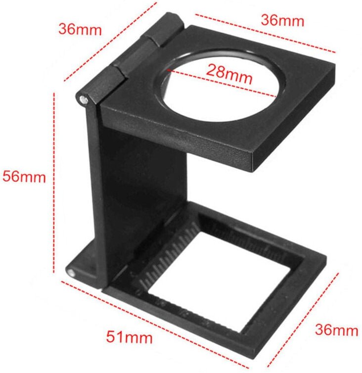 Lupa de mesa con contador de hilos, plegable, de metal, con aumento de 10x, ideal para leer, trabajar, oficina, hogar, r...