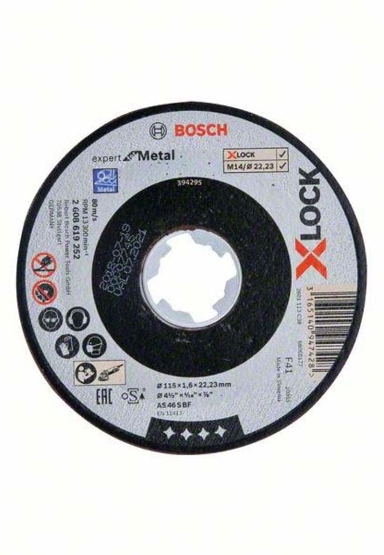 Bosch - pro Metal X-Lock Trennscheibe 115 x 1,6 x 22,23 mm - 2608619252