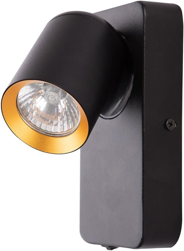 Andy 1xGU10 Wandleuchte Schwarz + Gold