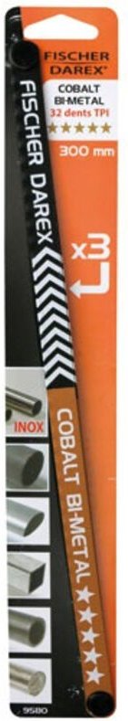 Metallklingen Kobalt Bimetall X3 300mm Auf Karte - Fischer Darex