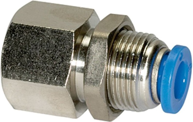 Ger. Schott-Steckverschraubung »Blaue Serie«, M16x1,0, Rc 1/8 i. - Riegler