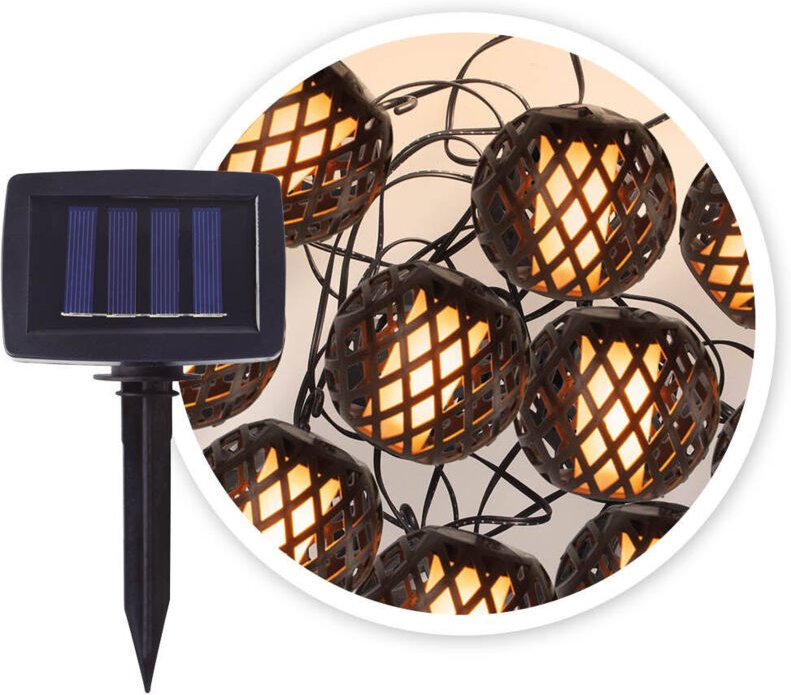 GSC - Dekorative Solar-LED-Lichterkette Tenali 2M 2600-2700K IP44