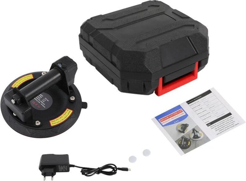 Elektrischer Saugnapf mit automatischer Saugfunktion und Digitalanzeige. Für Fliesen und Glas. Maximale Traglast: 200 kg...