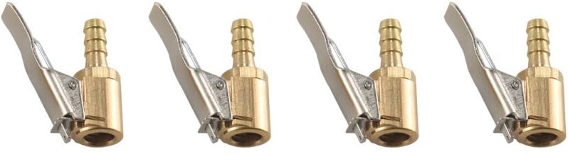 Tlily - 4Pc 6Mm Auto Luftpumpe Chuck Clip Auto Lkw Reifen Reifen Inflator Ventil Stecker Öffnen Messing Stem