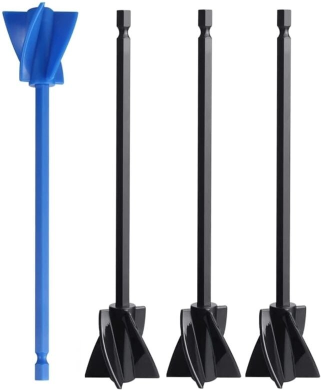 Tlily - 4-teiliger Epoxid-Mischeraufsatz für Bohrmaschine, wiederverwendbarer Farb- und Harzpaddel zum Mischen von Harz,...