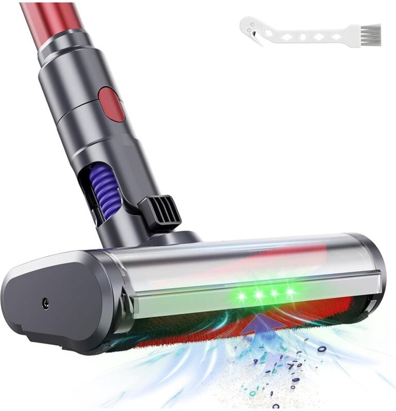 Hartholzboden-Aufsatz für V7 V8 V10 V11 V15 Staubsauger mit LED-Scheinwerfern, Borstenwalze, Bürstenkopf