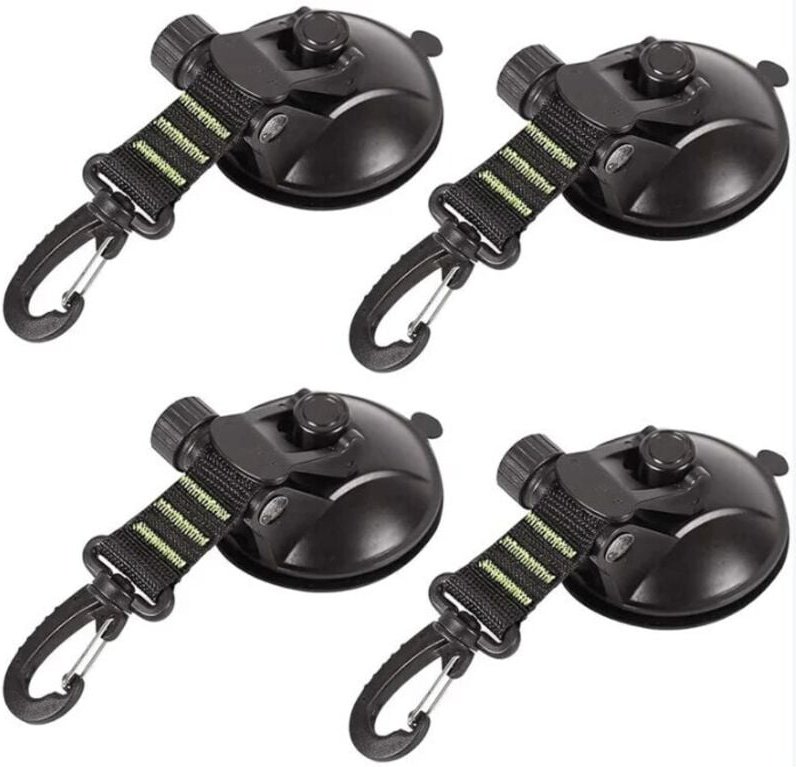 4er-Pack Anker-Saugnapfe mit Saugnapf-Befestigung für Auto, Camping, Plane, Multifunktions-Saugnapf-Zubehör für Zelte al...