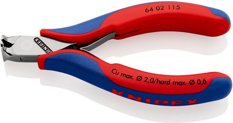 Knipex - 64 02 115 Elektronik- u. Feinmechanik Vornschneider mit Facette 115 mm