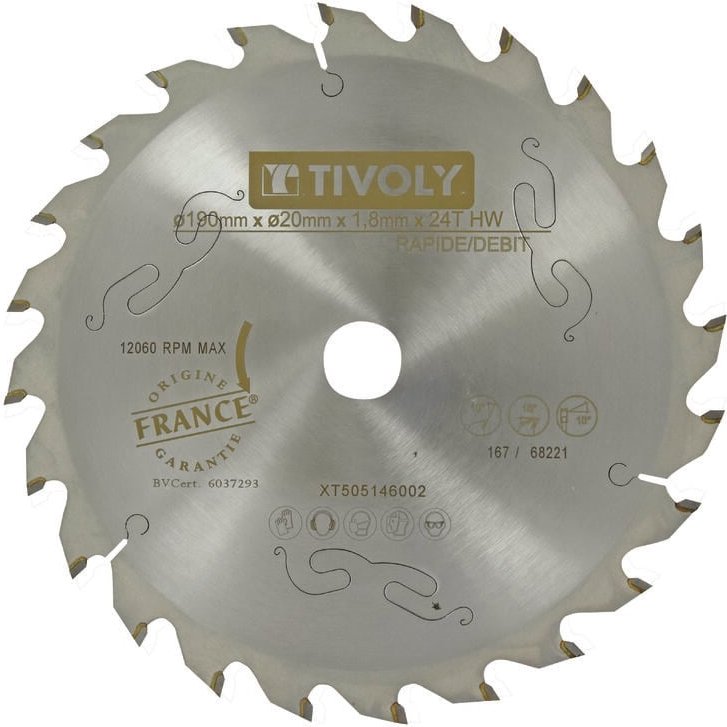 Kreissägeblatt • Ø190 mm • 48 Hartmetallzähne • Hervorragende Oberfläche • Für tragbare Sägen • Zum Schneiden von Holz -...