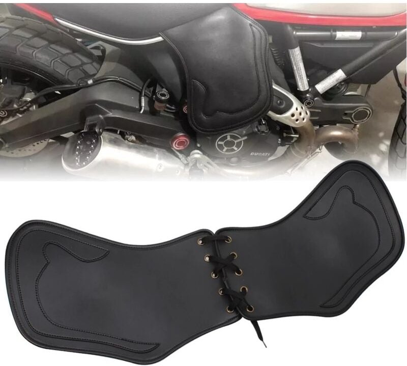 Motorrad-Hitzeschild, Motor-Hitzeschild, 2 Stück Motorrad-PU-Hitzeabweiser, Motor-Wärmeisolationskissen, Sattelschutz - ...