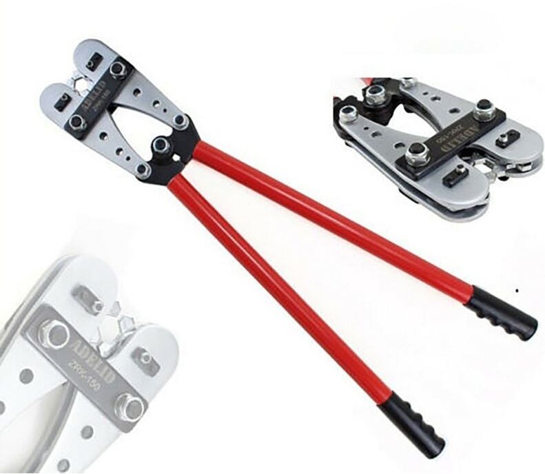 Adelid - Presszange Crimpzange 25-150mm² Rotationsspannbacken für Kabelschuhe Serien-/Parallelverbinder