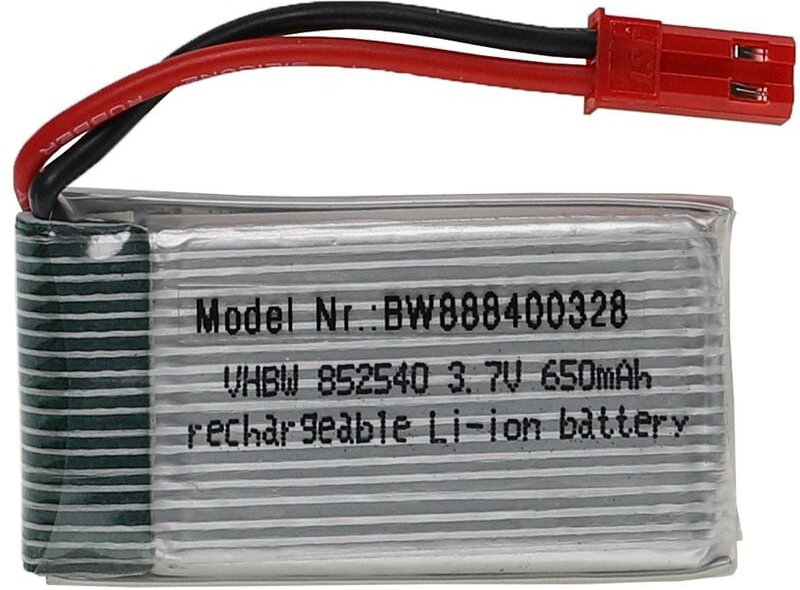 Vhbw - Akku kompatibel mit bec Stecker für Modellbau z.B. Racing Car, Helikopter, Flugzeug (650mAh, 3,7V, Li-Polymer, 45...