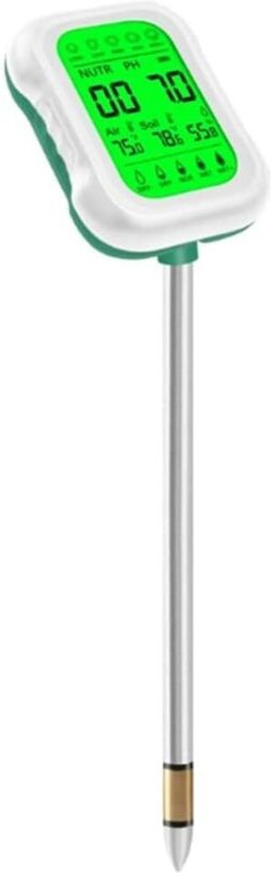 7-in-1 Bodenmessgerät zur Messung von pH-Wert, Bodenfeuchtigkeit, Temperatur, pH-Wert, Fruchtbarkeit und Feuchtigkeit fü...