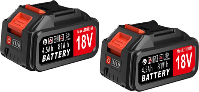 INNOPOWER 2 Stück 18V Lithium-Ionen-Akkus, 4,5 Ah Geeignet für kabellose Elektrowerkzeuge, die mit Makita-Schnittstellen...