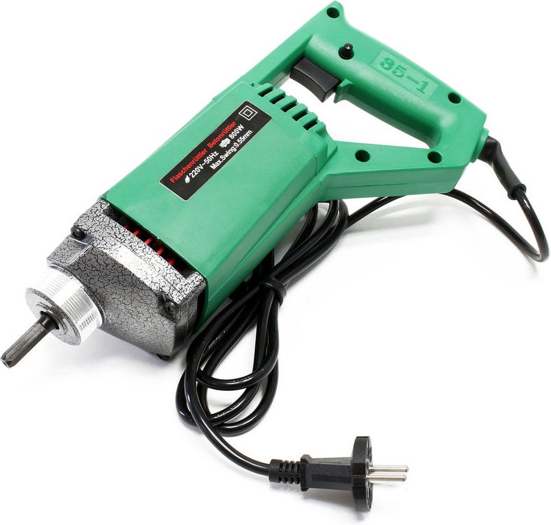 Wiltec - Elektro Einhand Betonrüttler 800W, Betonverdichter für ø 35 mm Rüttelflasche, Rüttelmotor 5600 U/min, Innenrütt...