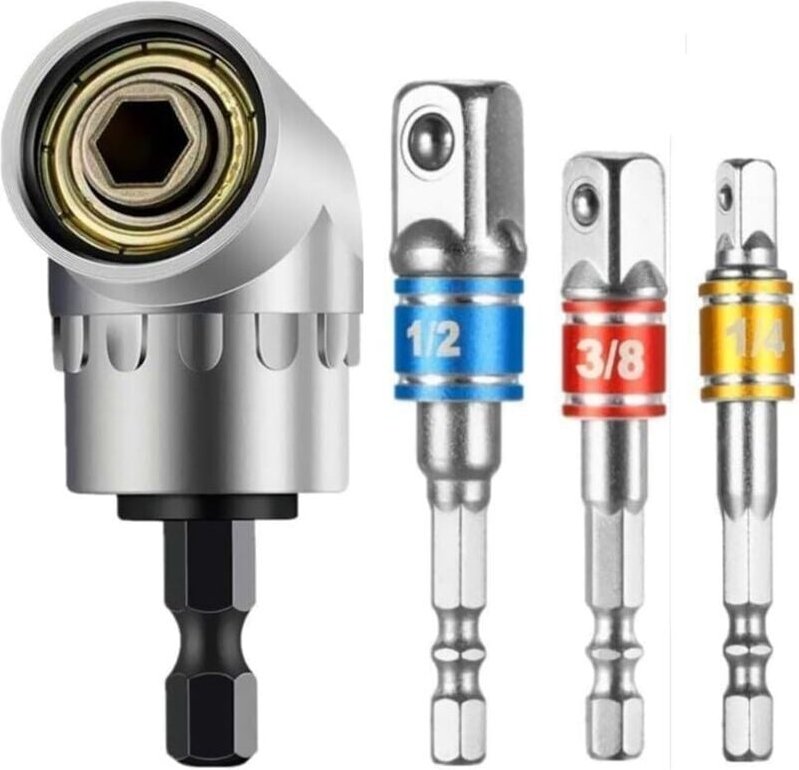 Sechskant-Adapter-Set, Schlagschrauber-Bit-Steckschlüssel-Adapter, Steckschlüssel-Adapter 1/2 3/8 1/4 Bohrer, Schlagschr...