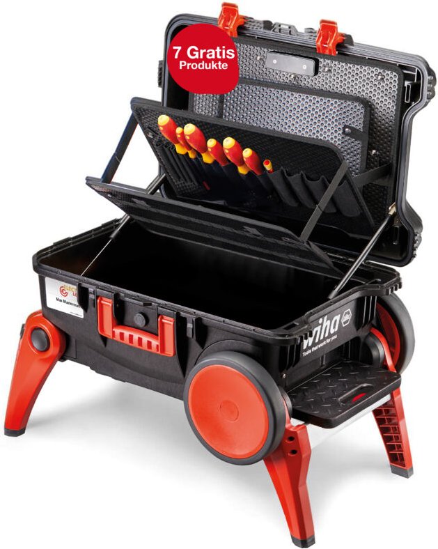 Werkzeugkoffer xxl iii leer (44129) Werkzeugkiste unbestückt gross mit Rollen Werkzeugkasten mit 7 Gratis Produkten 68,5...