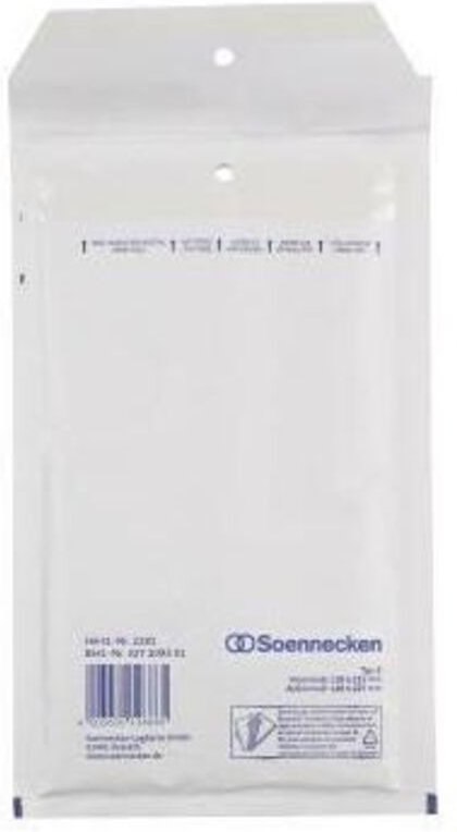 Luftpolstertasche B/00 mit Haftklebung Kraftpapier weiß 5 St./Pack.