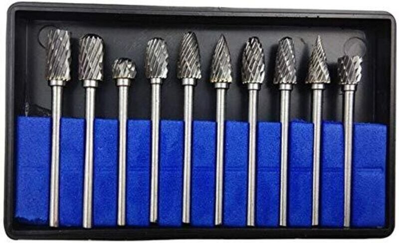 10 Stück 3 mm 6 mm Rotationsfräser aus Hartmetall, Rotationsfräser-Werkzeuge für Holzbearbeitung, Gravieren, Bohren