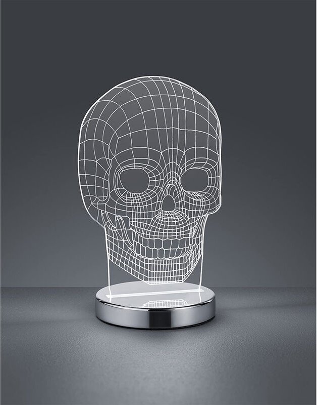 Trio Lighting - led Tischleuchte skull 3D Totenkopf Lichtfarbe einstellbar, Höhe 21cm