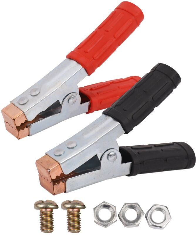 2X Krokodilklemmen heavy duty Kupferbatterietest-Krokodilklemmen