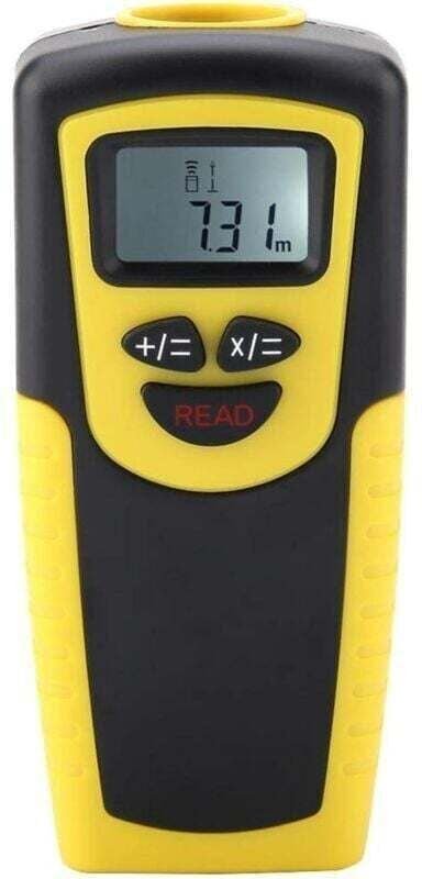 UlisemDigitaler Ultraschall-Laser-Entfernungsmesser, Entfernungsmesser, 50 cm – 18 m, Laser-Banddetektoren zur Messung v...