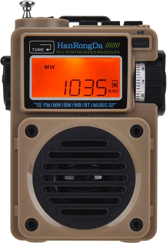 HRD - 701 SW Radio Tragbarer Bluetooth-Lautsprecher, wiederaufladbarer Musikplayer, Vollband-FM-am-SW-WB-Radio, Bluetoot...