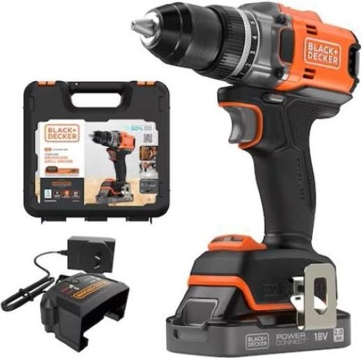 Black+decker - black+decker Werkzeug - 18V Akku-Bohrschrauber, 1x 2,0 Ah Li-Ion Akku, Ladegerät BLD682D1XK-QW