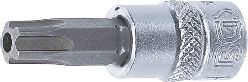 Bit-Einsatz Antrieb Innenvierkant 6,3 mm (1/4') TS-Profil (für Torx Plus) mit Bohrung TS40