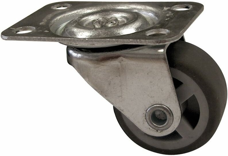 Parkettlenkrolle, Gummirad, verzinkt, 50mm, 1 stk - HSI