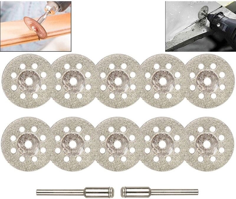 Diamanttrennscheibe, Set mit 10 Mini-Diamanttrennscheiben für Metall, Fliesentrennscheibe, Rotationsschneidwerkzeug für ...