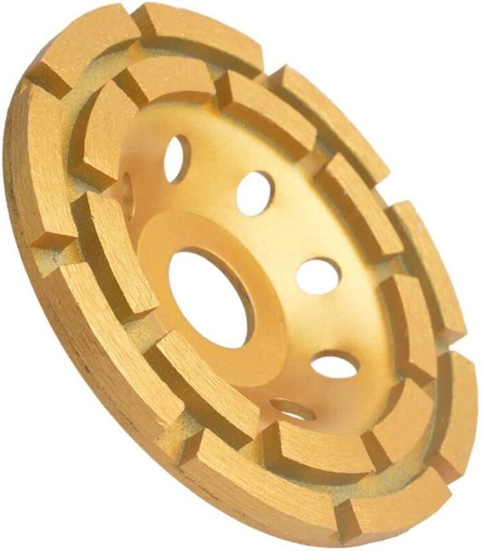 115 mm x 22,2 mm (4,5 Zoll) Diamant-Schleifscheibe, zweireihig, für Winkelschleifer, geeignet zum Entfernen von Beton, G...