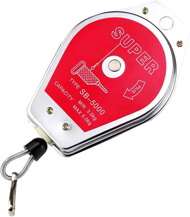 Einziehbare Federausgleichs-Werkzeug-Hängehalterung, Ausrüstung, 6,6–11 lbs (3–5 kg), rot, für Linienmontage mit passend...