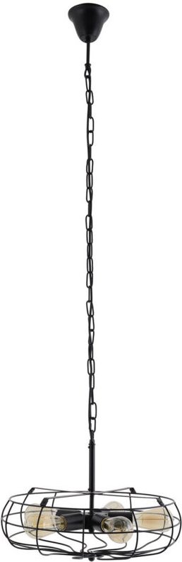 Naeve ALEX Drahtrahmen-Pendelleuchte, schwarz, 5 x E27