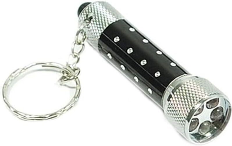 Csparkv - Mini-Taschenlampe mit 5 LEDs, Schlüsselanhänger, Schwarz, extrem langlebige Taschenlampe, sehr langlebig und n...
