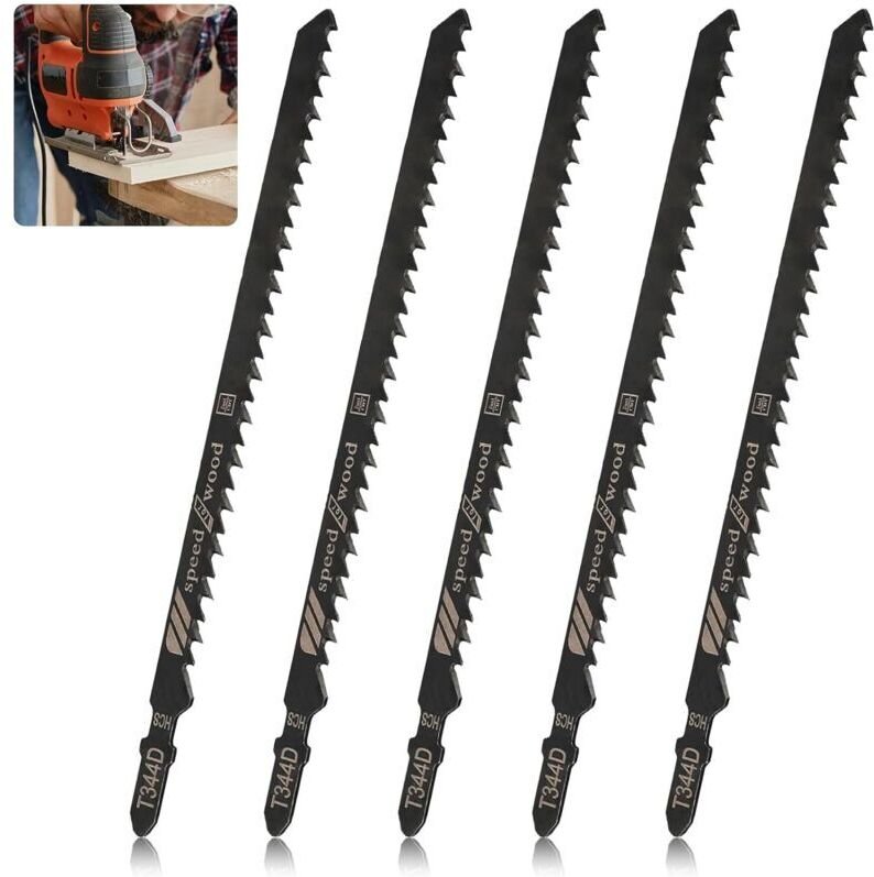 Stück professionelle 180-mm-Stichsägeblätter T744D zum Sägen von Holz und Metall. Stichsägenzubehör, kompatibel mit Bosc...