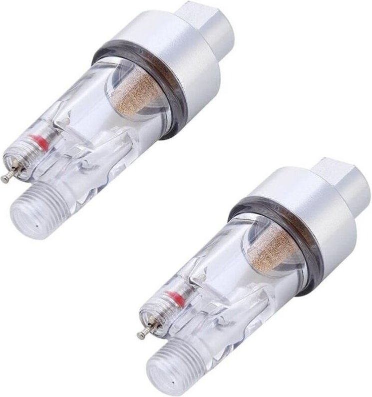 Stück Airbrush-Wasserabscheider, Mini-Inline-Luftfilter mit 1/8-Zoll-Schlauchanschluss zur Feuchtigkeitsregulierung für ...