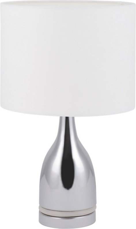 Naeve COSIMA Tischlampe mit rundem Schirm Weiß 1xE14