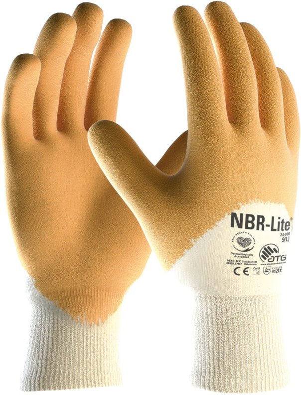 ATG - 2382 Gr. 8 NBR-Lite® Nitril-Handschuhe (24-985) gelb/weiß