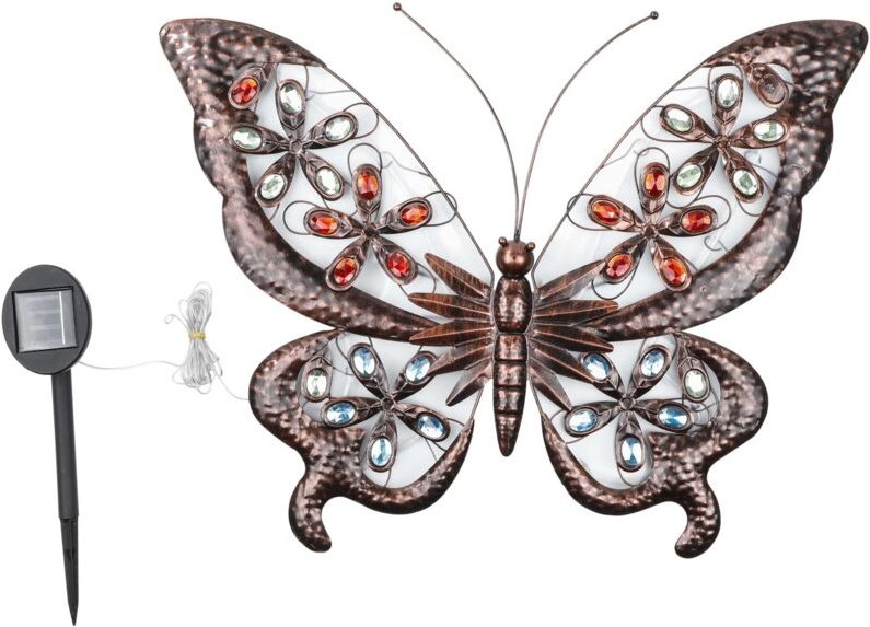 LED Solar Wandlicht - Schmetterling
