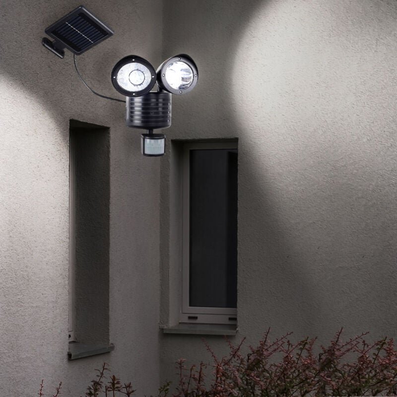 Harms - led Solar Außen Wand Leuchte Bewegungsmelder Strahler Einfahrt Hof Beleuchtung