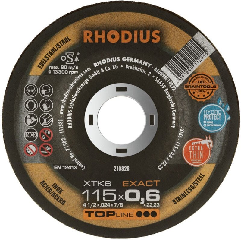 XTK6 exact, 10 Stück, 115 x 0,6 mm, Trennscheibe - Rhodius