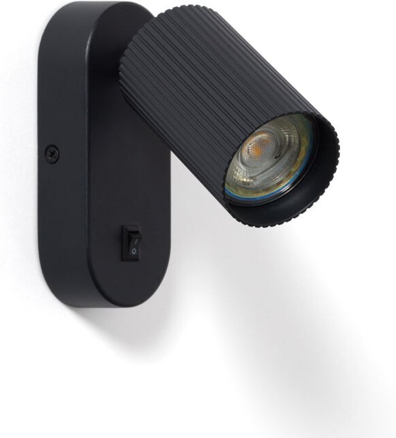 Wandleuchte Aluminium Aritz 1 Strahler Schwarz